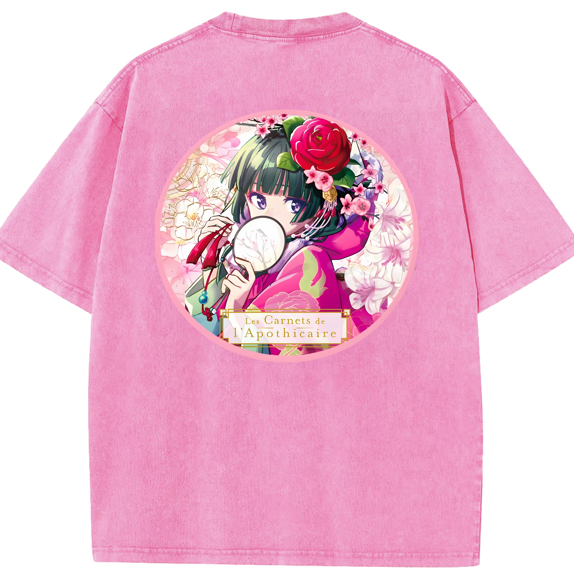 （画像用） 薬屋のひとりごと The Apothecary Diaries 綿100% ヴィンテージ風 半袖Tシャツ（背面プリント）